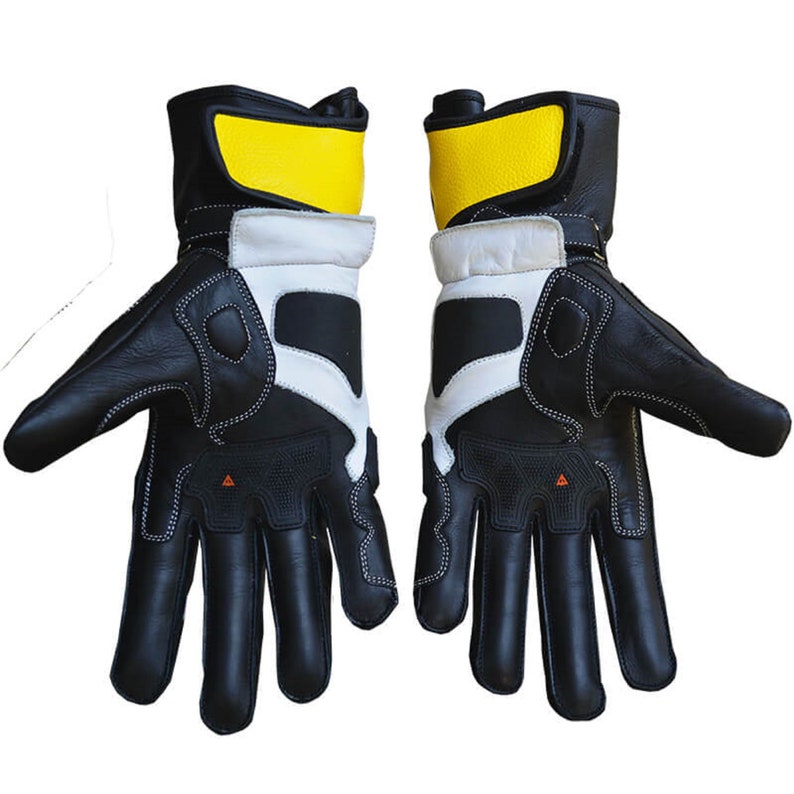 100% GENUINE BLACK LEATHER GLOVES - Vintage Metals