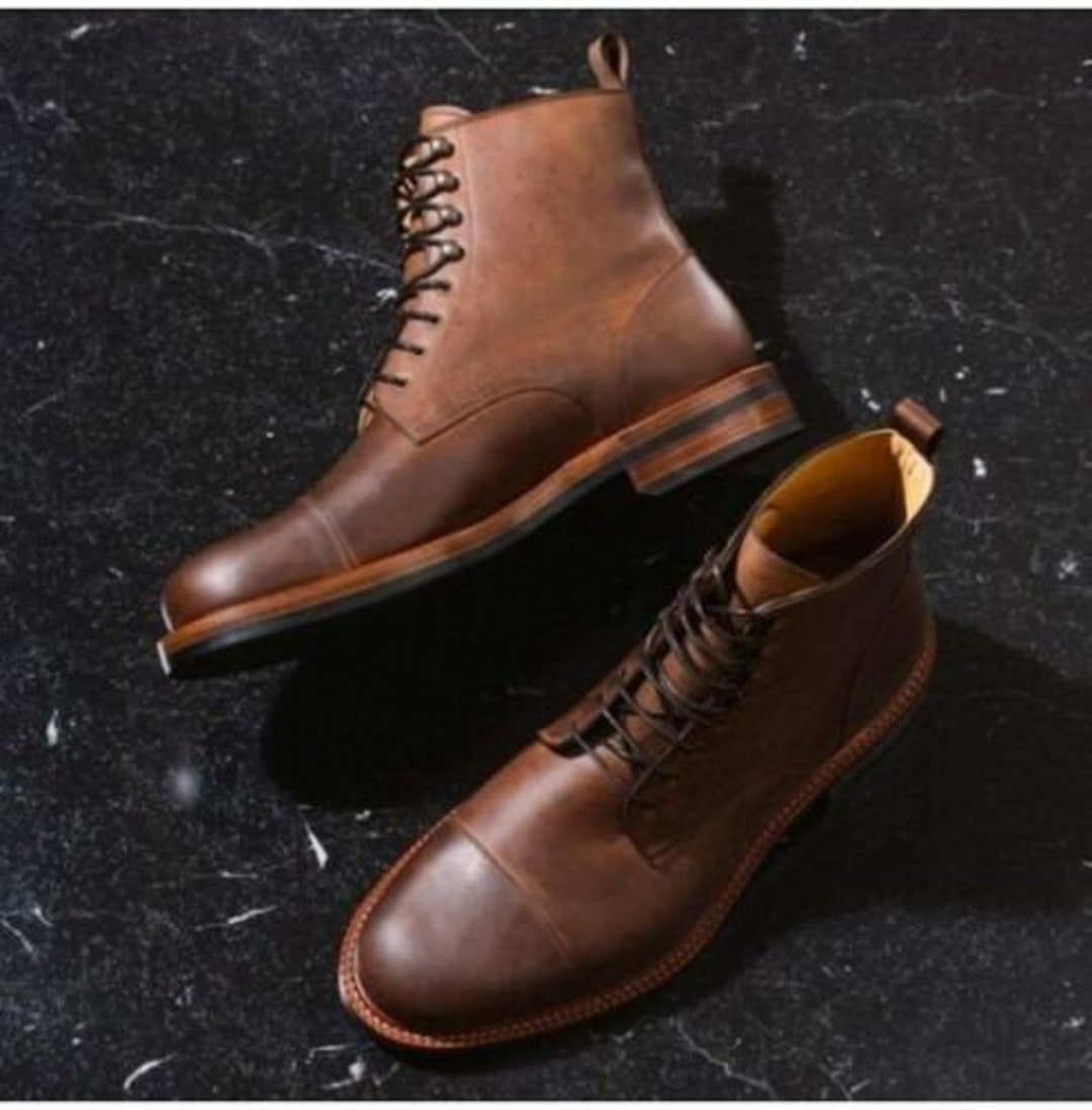 pull on leather ankle boots