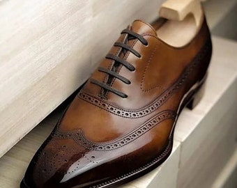 Handgefertigte Leder Oxford Schuhe, Herrenanziehschuhe, Klassische Oxford Schuhe, Lederschuhe Männer, Oxford Schuhe Männer, Italienische Lederschuhe