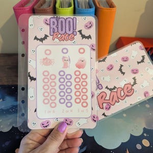 Pink Boo Race Saving Challenge Cash Stuffing Envelopes Low Income