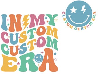 Personalized Groovy Text SVG PNG: Custom Era Design (Digital Download)