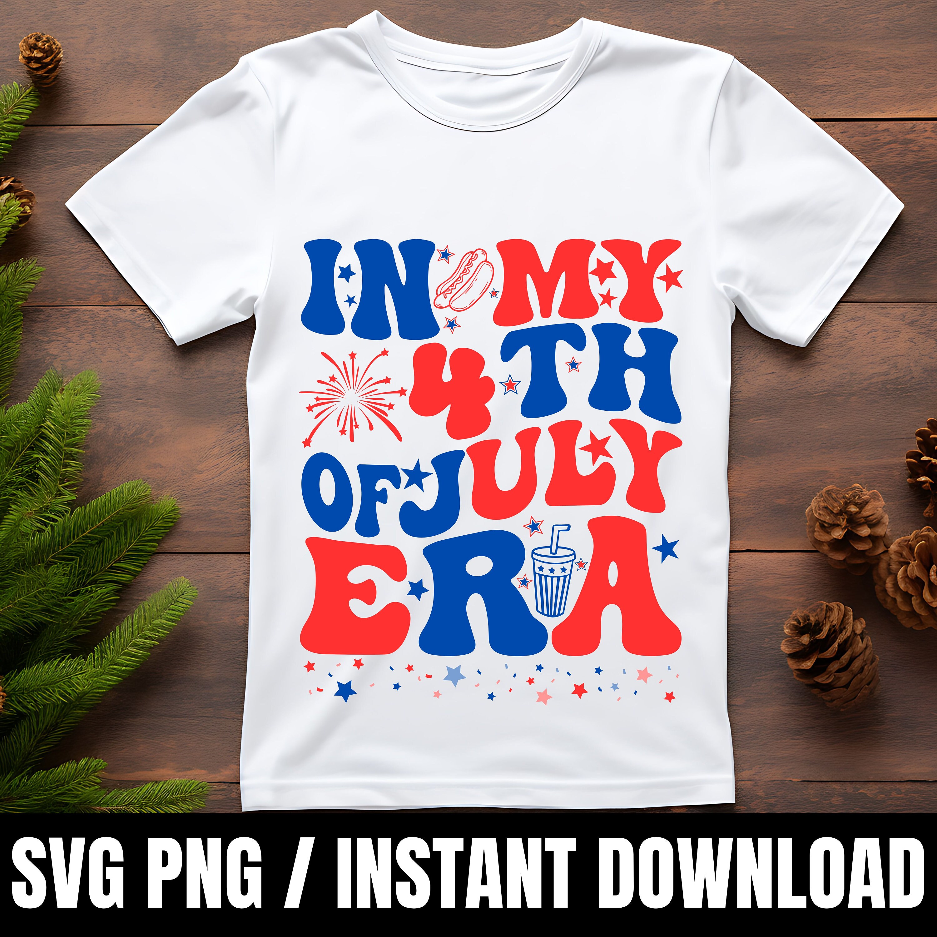 FLOYU Women's Party In The USA Shirt – Retro 4th Of July Patriotic Tee, Bleached Blue, Casual Lightning Print, XX-Large - View #6