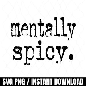 Psychisch würzige Png-Svg-Datei, lustige digitale Download-PNG-Datei, trendige Sublimation Retro Vintage, 70er Jahre Stil, freches Zitat SVG für Cricut Bild 1