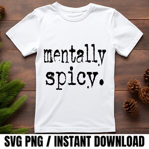 Psychisch würzige Png-Svg-Datei, lustige digitale Download-PNG-Datei, trendige Sublimation Retro Vintage, 70er Jahre Stil, freches Zitat SVG für Cricut Bild 3