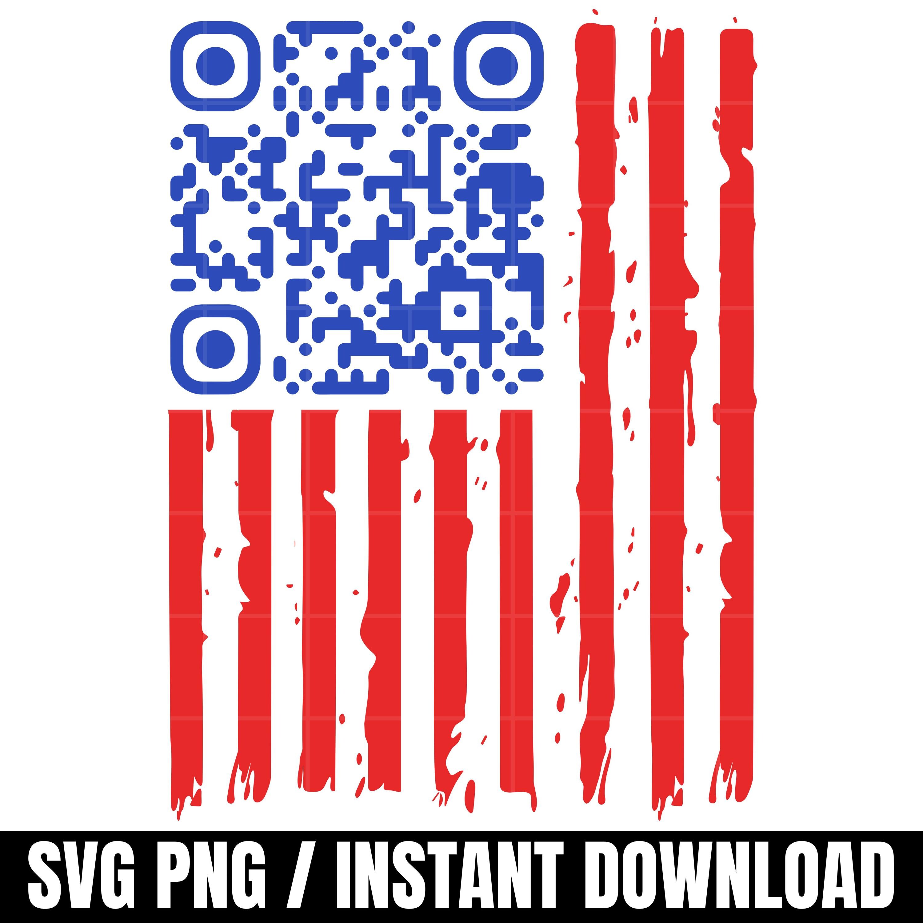 4th of July QR Code American Flag SVG PNG (digital Download) - Etsy