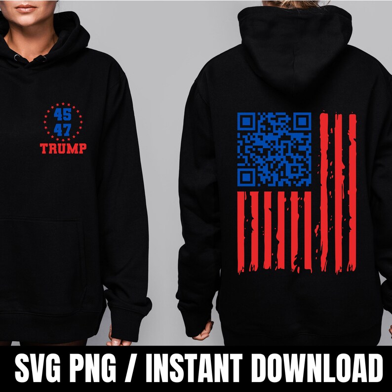 Trump QR Code American Flag Dancing SVG PNG (digital Download) - Etsy