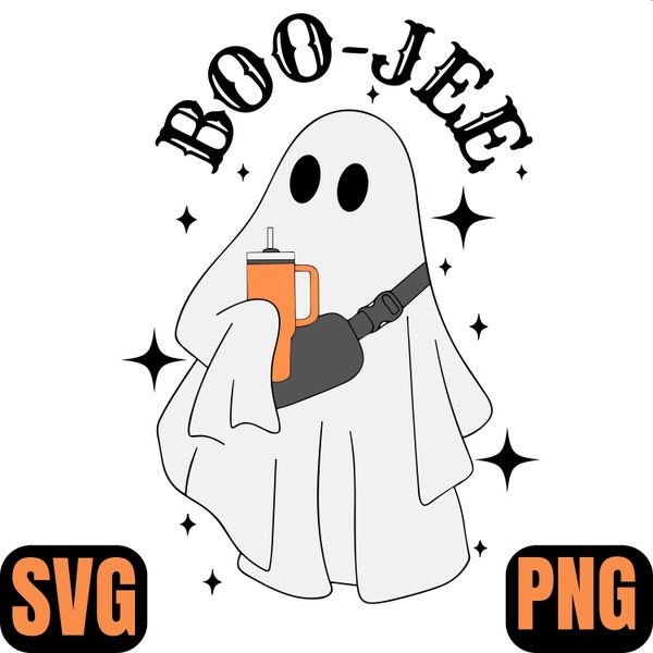 Boo-JEE T-shirt Fall Halloween Inspired SVG Design Download Print-Cute ghost PNG-funny halloween png-digital download,