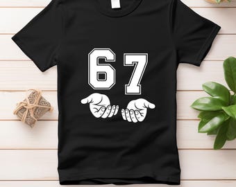 Viral Six Seven Meme SVG PNG, drôle 6 7 Internet humour graphique, 67 mains svg png, conception de sublimation alpha génération tendance pour chemises,