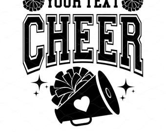 Cheer SVG PNG, Megafono Png, Cheerleader personalizzata Svg, Nome squadra di cheerleader, Megafono Pom Svg, Cheer personalizzato Svg, Allenatore di cheerleading, Personalizza il tuo testo Svg