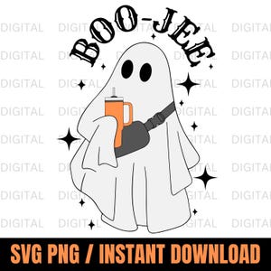 Boo-JEE Svg Png T-shirt, Fall Halloween Inspired SVG Design, Cute ghost Png, funny halloween Svg, digital download, halloween tshirts canada