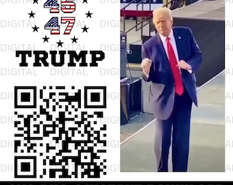 Trump QR-Code Png-Svg, 45/47Trumpf Tanz-Code Png-Svg, Trump YMCA Tanz QR-Code Png-Svg, lustiges Qr Scan mich Png-Svg, Trumpf Qr Code-Shirt