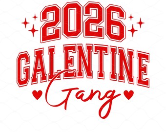 Galentine Gang 2026 Svg Png, Retro Valentine Varsity Svg, Galentines Day 2026 Shirt, Coquette Galentines Png, Ladies Valentine Friends Shirt