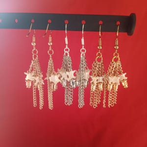 Snake Earrings, Bone Earrings, Gothic Jewelry, Bone Jewelry, Real Bone Jewelry, Gothic Earrings, Oddities, Macabre, Earrings, Jewelry