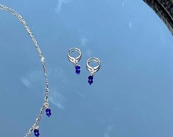 Birthstone Earrings, Sterling Silver Earrings, Colorful gem huggies, birthstone huggie, gemstone earrings, birthstone beads, sports earrings