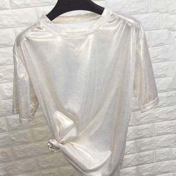 Shiny Shirt Women - Etsy