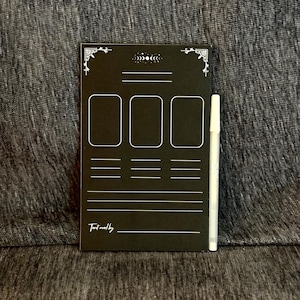3-Card Tarot Spread Notepad | Template for Readings | Tear-Away Fill-In-The-Blank Notepad Pages | Use With Stickers | Tarot Journal