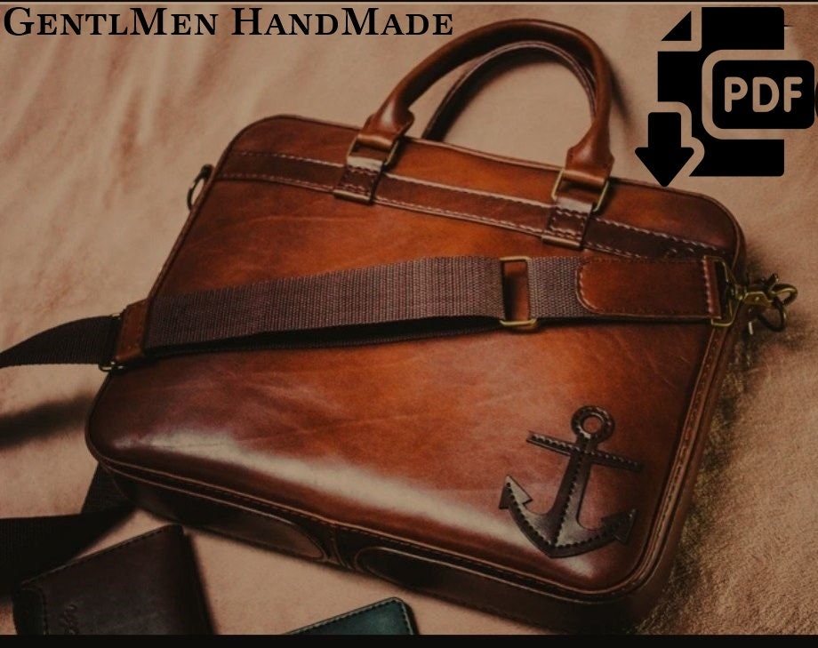 Notebook leather bag, Documents, Pattern ,Digital,PDF, Gentlmen Handmade.