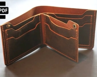 3 Wallet ,Wallet Pattern ,Digital 3 Pattern Leather Wallet, Crafting,Leather Goods, PDF Fail,Pattern Digital.
