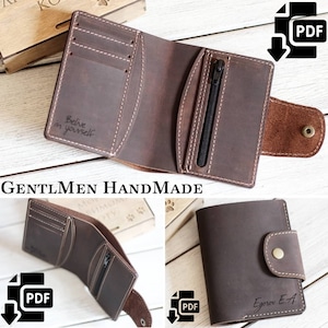 Bifold,Patrón,Descarga digital,Hecho a mano,Elaboración,Patrón Bifold,PDF