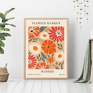 Madrid Flower Market Print: Floral Wall Decor (Digital Download)
