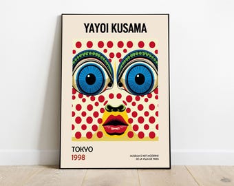 Yayoi Kusama Eyes Print: Pop Art Exhibition Poster (Digital Download)