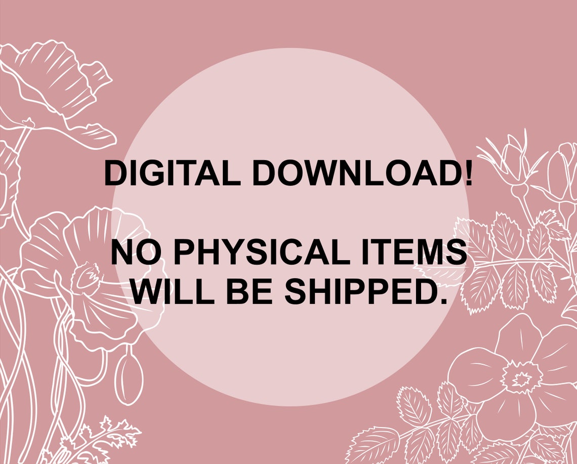 Birth Month Flowers SVG Bundle, Flower SVG, Botanical Clipart, Birthday