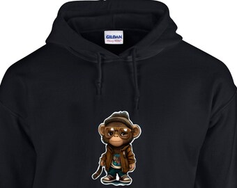 MONKEY HOODIE, ANIMAL Hoodie, Unique Monkey Hoodie -Trendy Hoodie for Monkey Enthusiasts and Animal Lovers