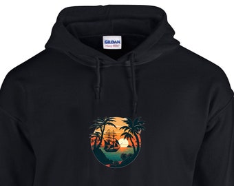SUNSET HOODIE, BEACH Hoodie, Trendy Retro Sunset Hoodie - Oversized Sweatshirt for a Vintage and Fashion-Forward Look