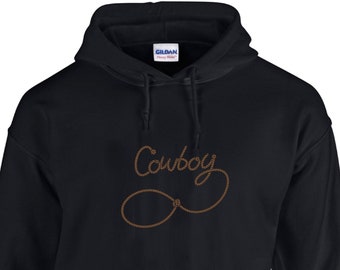 FARM HOODIE, COWBOYS Sweatshirt, Western Graphic Print Cotton and Polyester Personalized Embroidered Unisex Sweatshirt