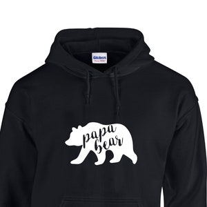 PAPA BEAR HOODIE, Forest Hoodie, Pullover Bear Hoodie, Bear Unisex Hoodie, Soft Cotton and Polyester Pullover Bear Hoodie, Bear Lover Gift