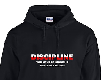 GYM HOODIE, MOTIVATIONAL Hoodie, Unleash Your Inner Athlete with This Discipline Hoodie - A High-Quality and Inspirational Gym Hoodie