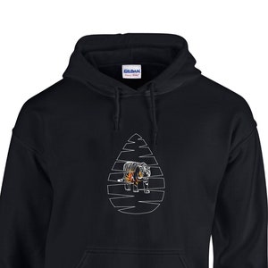 TIGER HOODIE, WILDLIFE Sweatshirt, Animal Design Pullover Hoodie for Zoo, Customizable Embroidery Safari Unisex Sweatshirt