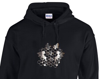 ANGEL HOODIE, FLORAL Hoodie, Express Your Love for Vintage with the Angel Hoodie - Perfect for Fashion Lovers