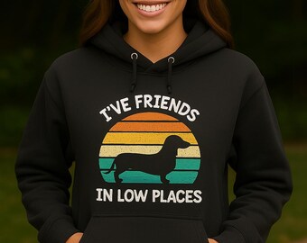 Dachshund Hoodie – Funny Dog Lover Sweatshirt – Custom Wiener Dog Gift – Pet Owner Apparel – Retro Sausage Dog Hoodie