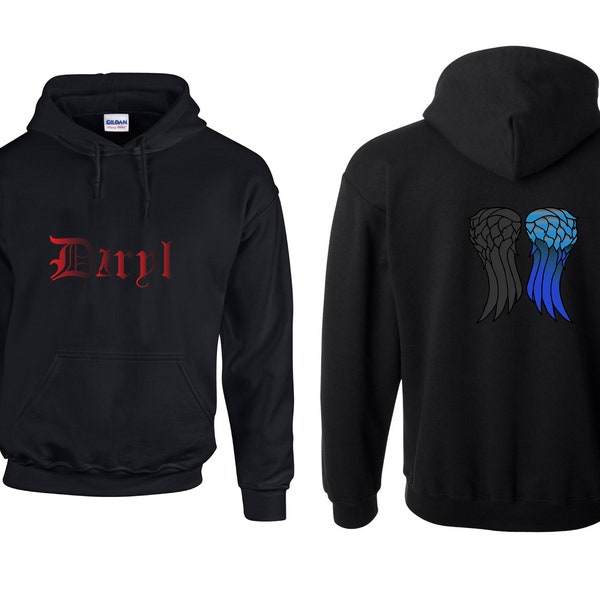 DARYL DIXON, ANGEL Wings Hoodie, Graphic Hoodie, Make A Statement with This Daryl Dixon Inspired Hoodie for Her and Him