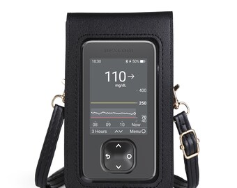 Carry-on bag with transparent window for Dexcom G7 Receiver