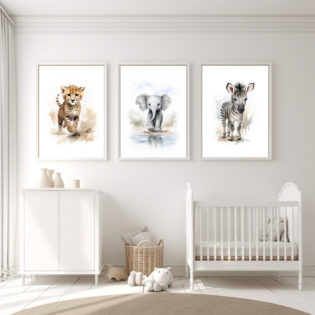 Baby Safari Animals Nursery Print Safari Baby Wall Art - Etsy