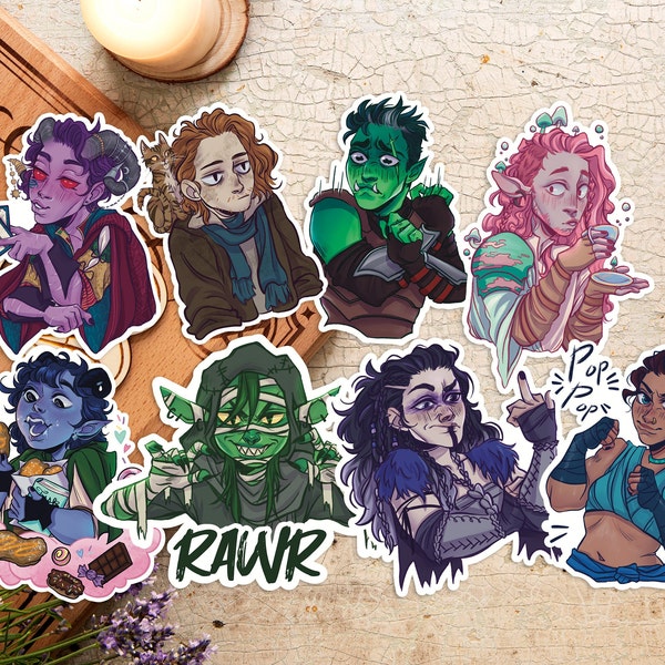 The Mighty Nein | Critical Role Campaign Two | 3.5 Inch Matte Vinyl Stickers