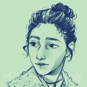 The Last of Us Dina Sketch 5x7 Art Print