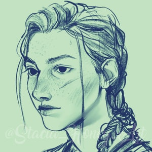 The Last of Us Abby Sketch 5x7 Art Print