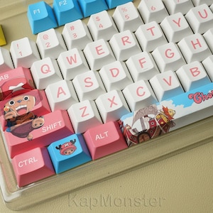 Japanese Style Tony Tony Chopper 126 PCS Cherry Profile Anime Keycap Set For Mechanical Keyboard｜Gift for Him|Custom Keycaps|Keycaps ONLY