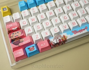 Tony Tony Chopper Keycap Set: Japanese Anime Cherry Profile, 126 PCS (Keycaps ONLY)