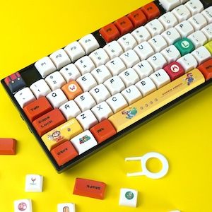 Japanese Style Super Mario Theme Custom Amine Keycap Set 134 Pcs Keycaps XDA keycaps ONLY