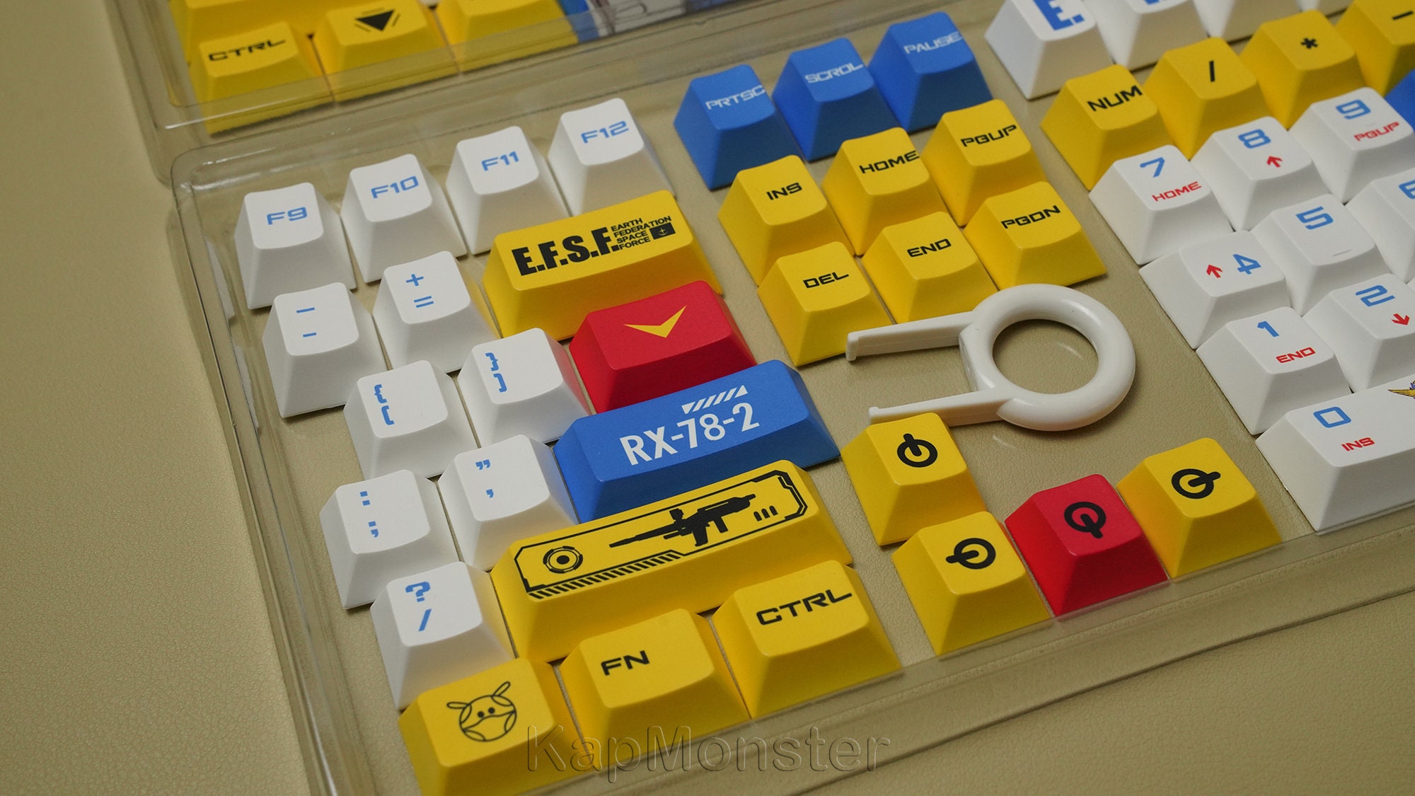 Gundam Keycap Set: Japanese Anime Cherry Profile, 126-Piece