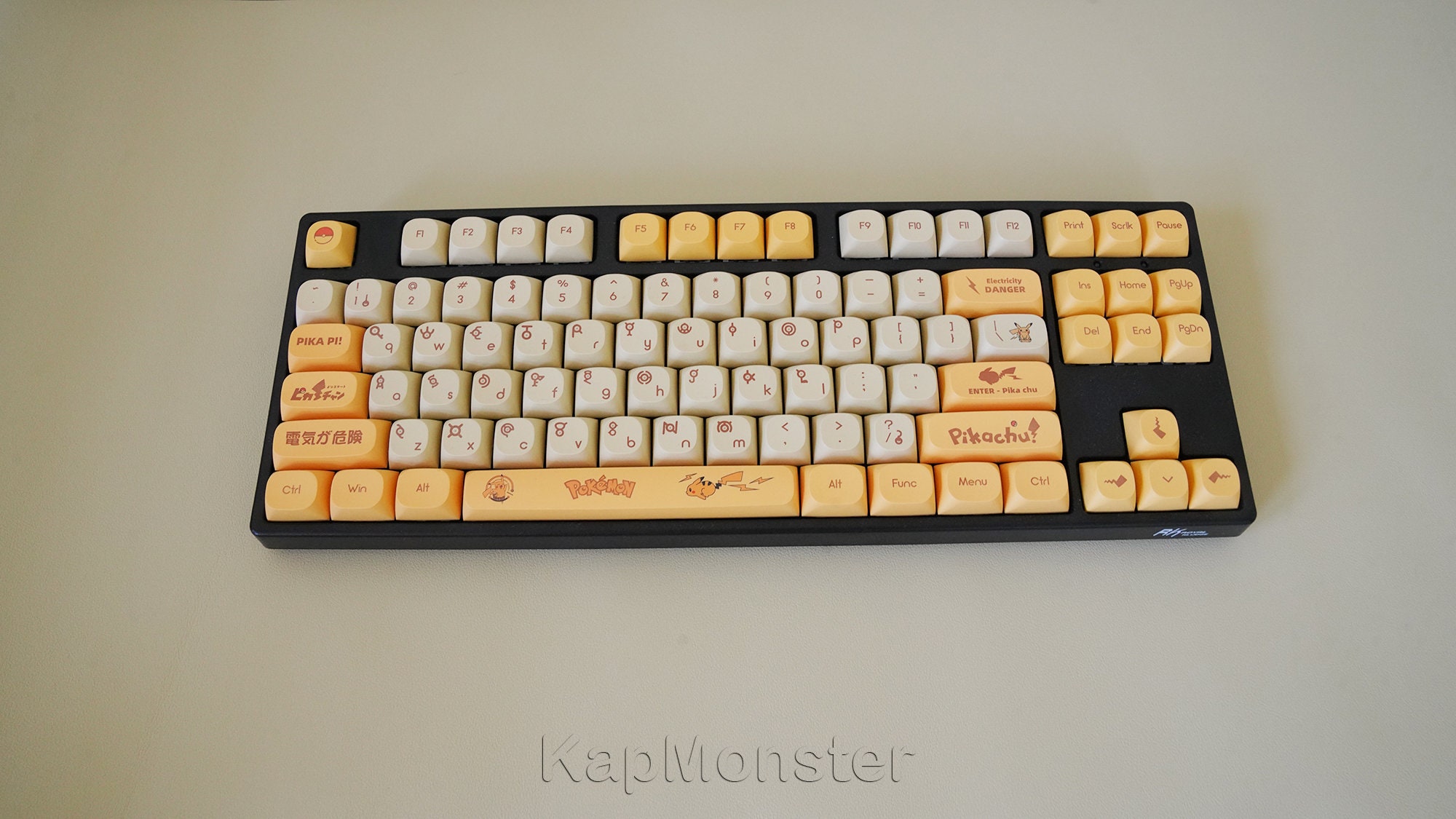 Japanese Pikachu Keycap Set: 128 Pcs PBT Dye-sub MA