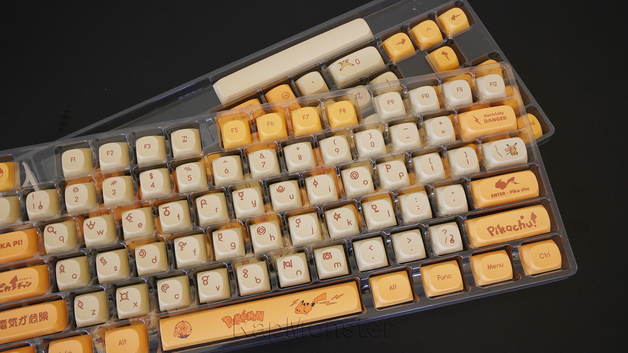 Japanese Pikachu Keycap Set: 128 Pcs PBT Dye-sub MA