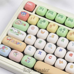 メカニカルキーボード用 クレヨンしんちゃん MOG MOG プロフィール アニメ キーキャップ セット｜彼へのギフト｜カスタム キーキャップ｜キーキャップのみ