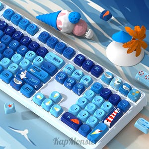 Japanese Style Cutie Theme 116 Pcs Custom Keycap Set For Mechanical Keyboard MOA Profile keycaps ONLY