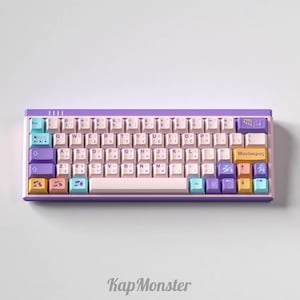 Japanese Style Unicorn 126 PCS Cherry Profile Anime Keycap Set For Mechanical Keyboard｜Gift for Him|Custom Keycaps |Keycaps ONLY