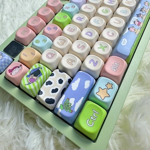 Anime Crayon Shinchan Keycap Set | Colorful Custom Design | Perfect for Mechanical Keyboards, Kawaii Desk Setup|Keycaps ONLY